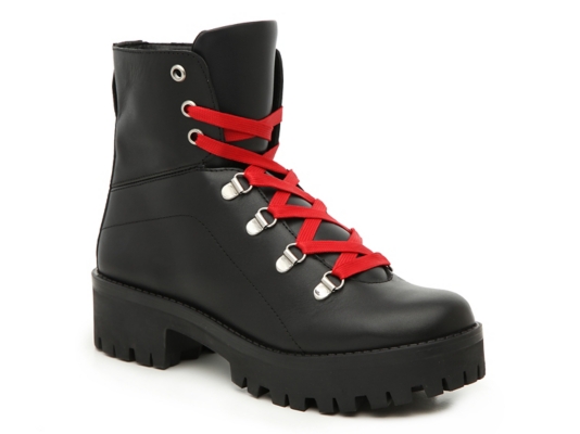 steve madden boots with red laces