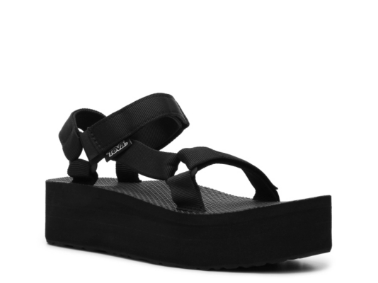 black tevas platform