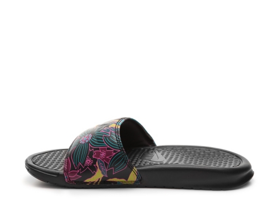 nike slides flower print