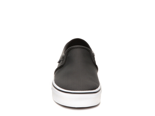 vans asher women's perforated slip on skate shoes