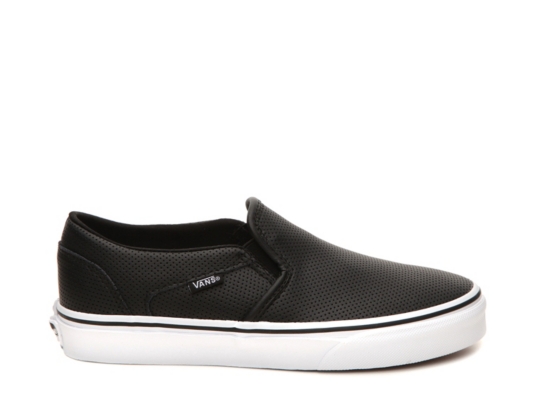 vans asher women's perforated slip on shoes