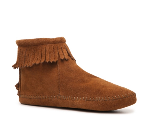 Minnetonka Fringe Soft Sole Western Bootie Women's Shoes | DSW