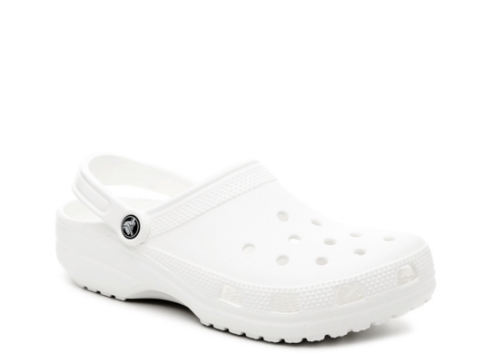 fluffy white crocs