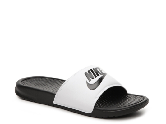 nike benassi just do it slides white