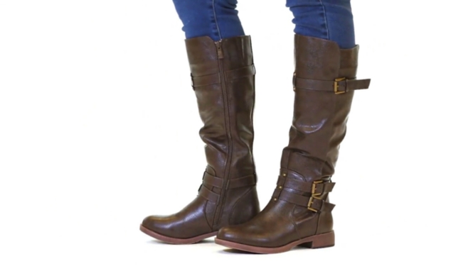 Journee Collection Bite Riding Boot Women's Shoes DSW