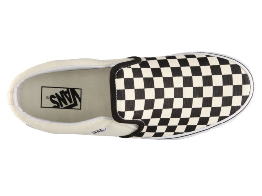 vans checkered slide ons