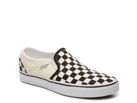 dsw white slip on vans