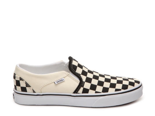 dsw white slip on vans