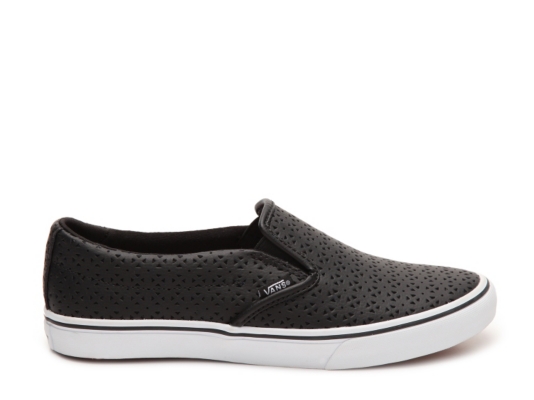 vans asher women's perforated slip on shoes