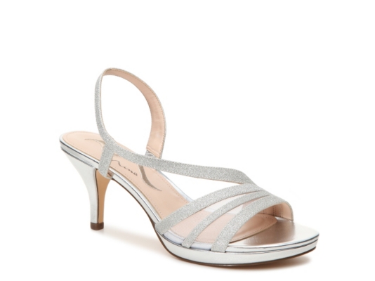 dsw silver high heels