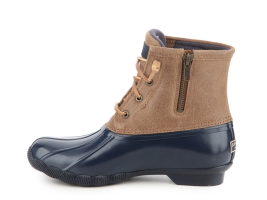 sperry black and tan duck boots