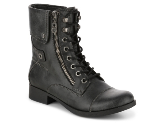 guess black combat boots