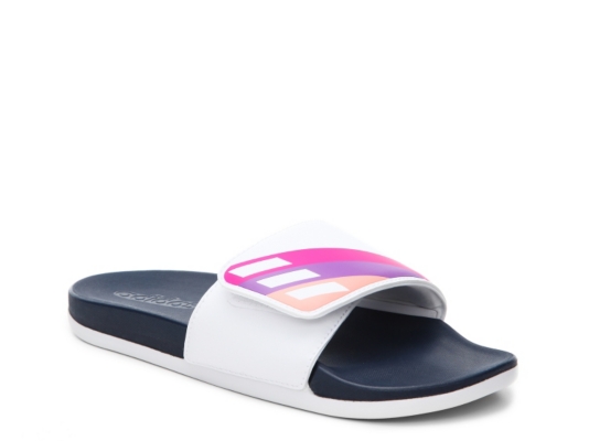 adidas Adilette Cloudfoam Ultra Adjustable Slide Sandal Women's Shoes | DSW