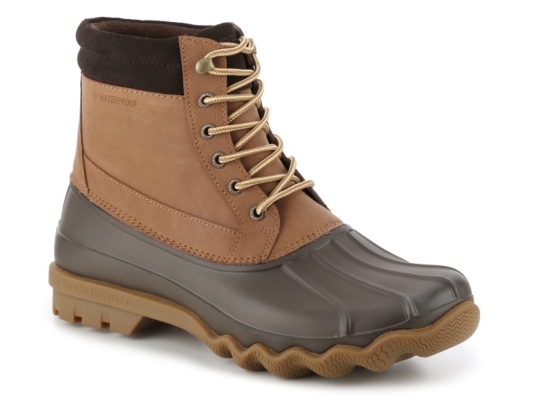 sperry black and tan duck boots