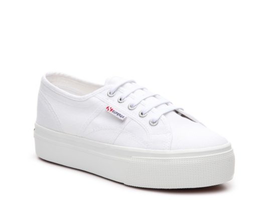 superga leather flatform