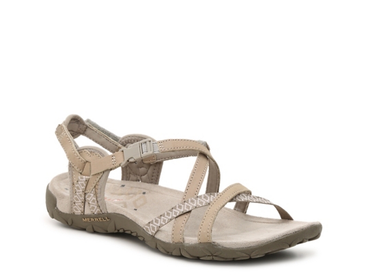 Women S Beige Merrell Comfort Sandals Dsw