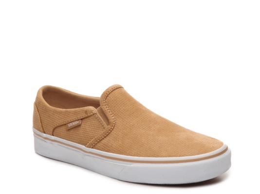 vans perforated suede slip on