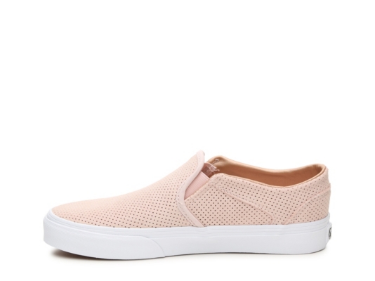 vans asher women's perforated slip on skate shoes