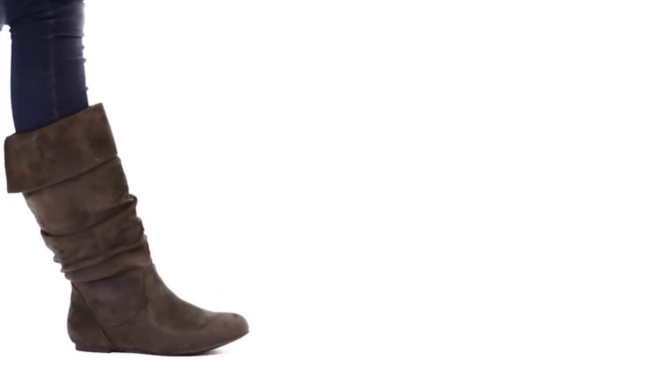 journee collection women's shelley 3 slouch mid calf microsuede boot