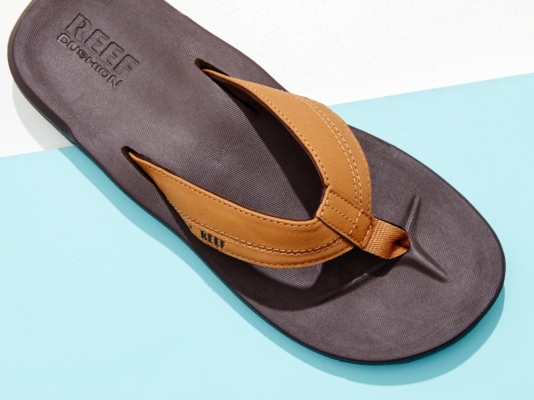 reef contoured cushion flip flops