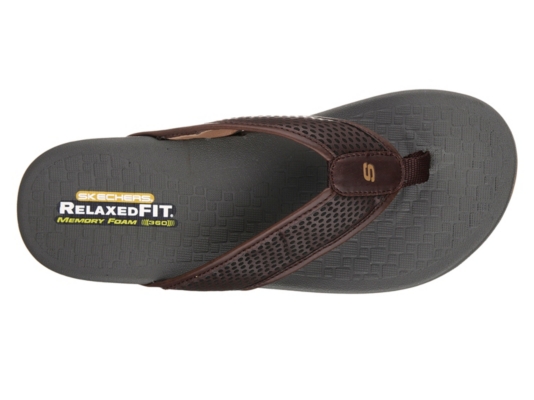 sketchers mens flip flops