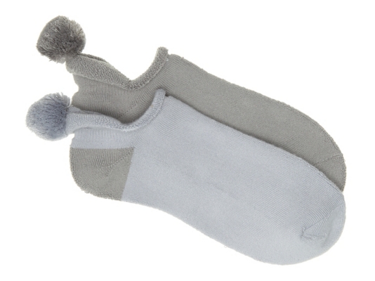 Lemon Pom Women's No Show Socks 2 Pack Women's Handbags & Accessories