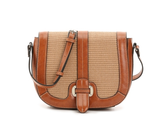 Emilie M. Straw Buckle Crossbody Bag Women's Handbags & Accessories DSW