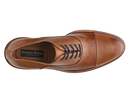 aston grey cap toe oxford