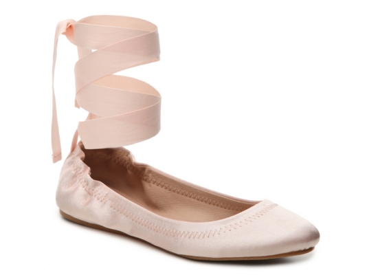 ballet style flats with ribbon