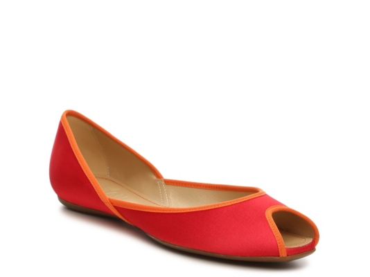 ankle strap peep toe flats