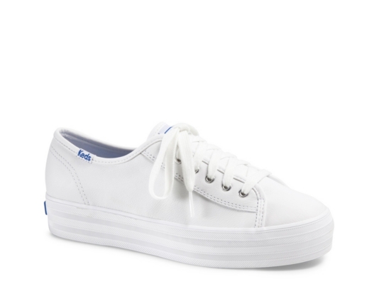 triple kick white flatform sneakers
