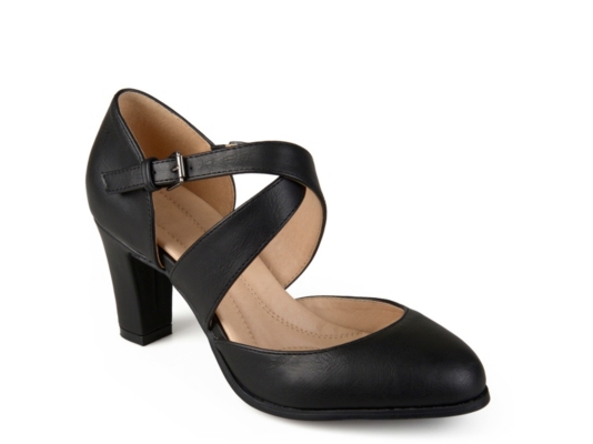 dsw black strap heels