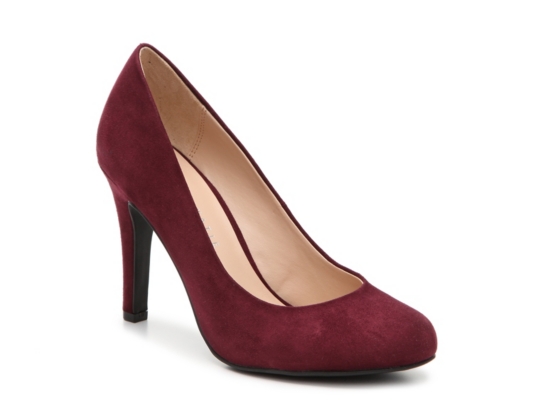 dsw red block heels