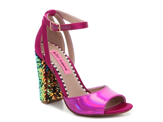 betsey johnson sequin heels