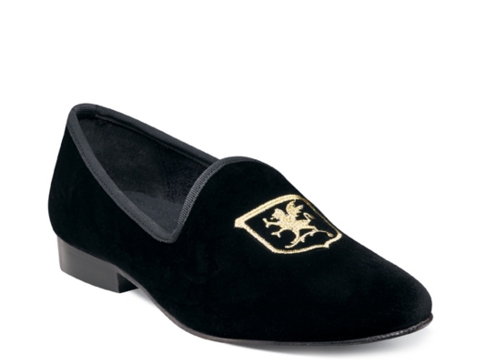 velvet backless loafers