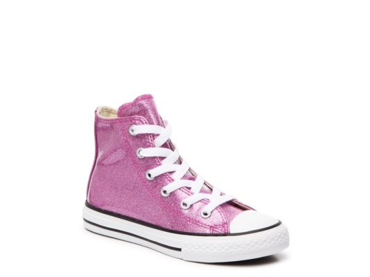 Converse Chuck Taylor All Start Glitter Toddler & Youth High-Top Sneaker Kids Shoes | DSW