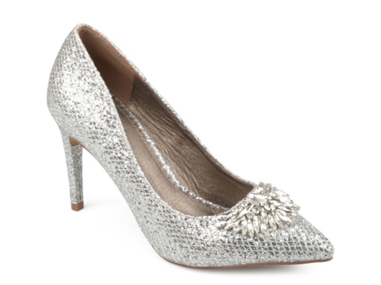 dsw silver high heels