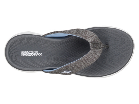 skechers grey flip flops