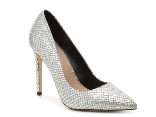dsw silver high heels