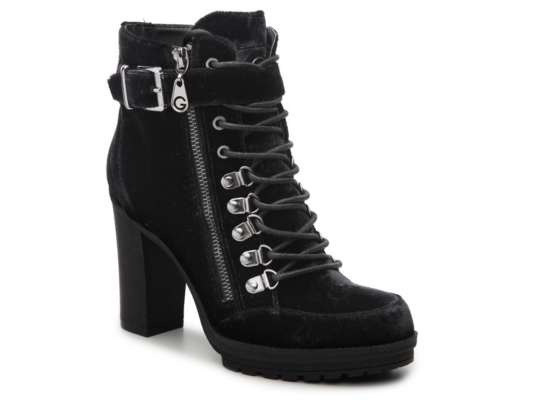 GBG Los Angeles Grazzy Velvet Combat Boot Women's Shoes DSW