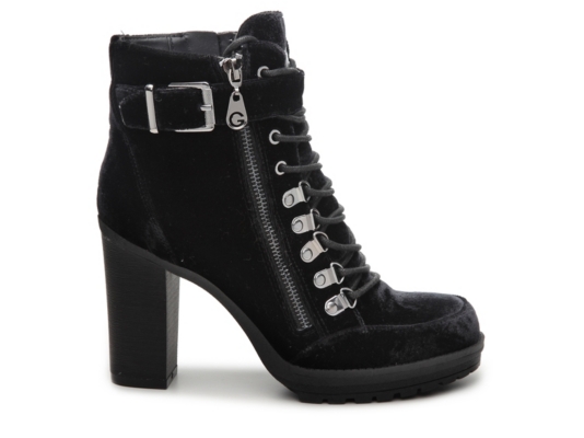 GBG Los Angeles Grazzy Velvet Combat Boot Women's Shoes DSW