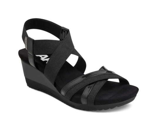 dsw black sandals heels