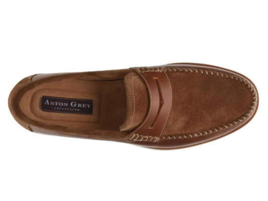 aston grey mens loafers