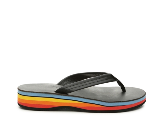 rainbow flip flops dsw