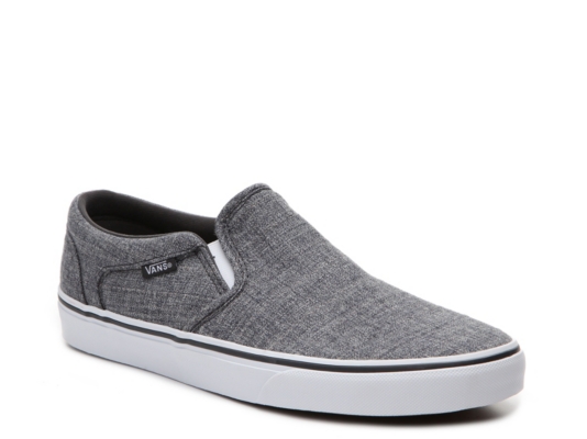 dsw white slip on vans