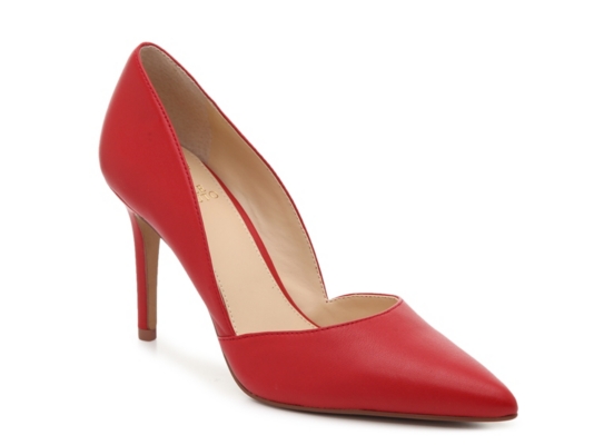 dsw red block heels