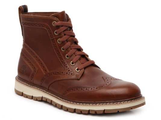 timberland wingtip boots brown