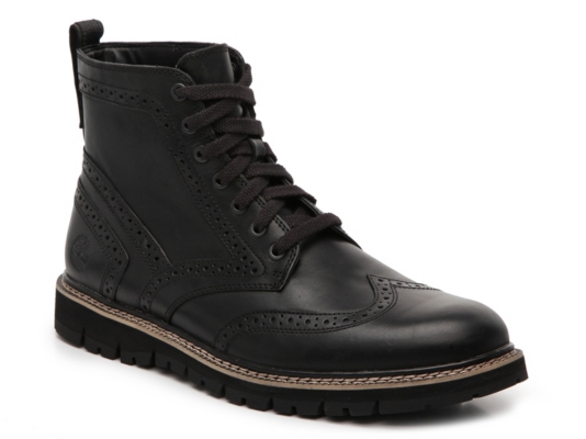 timberland wingtip boots brown