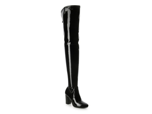 dsw leather thigh high boots