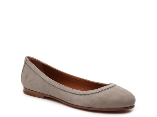 frye carson ballet flat cognac